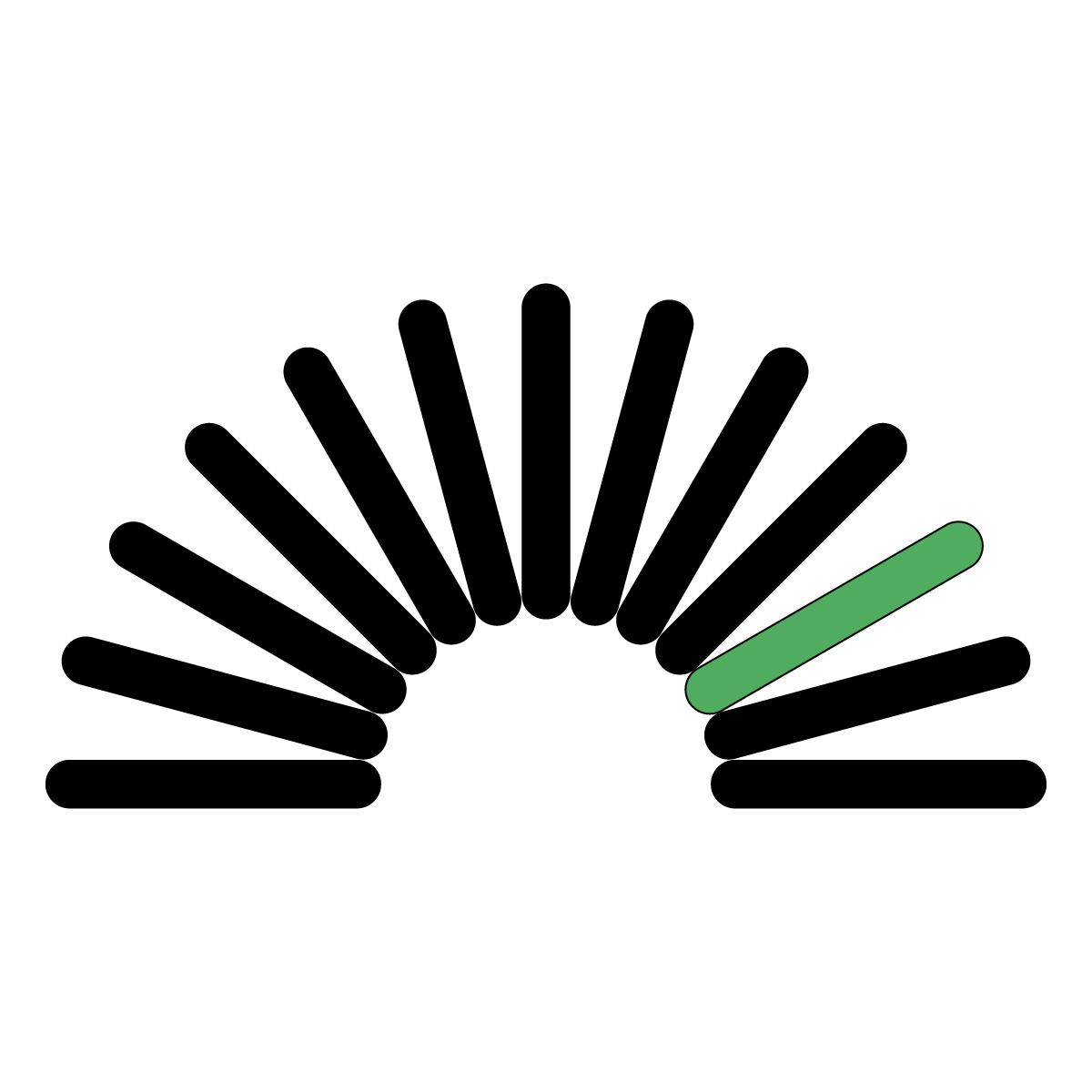 A minimalistic icon showing a spring stretched like a slinky toy